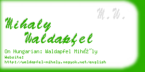 mihaly waldapfel business card